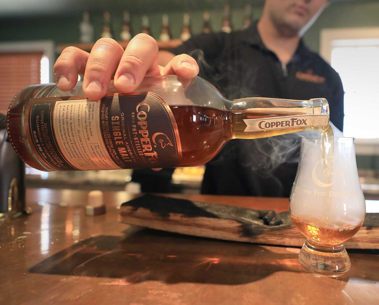 Making a Smokey Wasmund at the Copper Fox Distillery in Williamsburg in the Edge District September 22, 2020.
